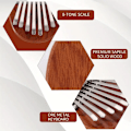 Miniatyrbillede 2 af 4: Mini 8 Key Kalimba Tommelfingerklaver Gave Oval Form