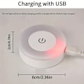 Miniatyrbillede 4 af 4: 1. Mini LED-berøringssensor natlys, USB-genopladelig køkkensoveværelse magnetisk basis væglampe, tre farver (hvid/varm/varm hvid)