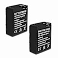 Miniatyrbillede 4 af 4: 2 Batterier til GoPro 3 Ahdbt-301/302/201 Hd Hero 3/3+ Black Silver Edition Kamera-AX