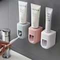 Miniatyrbild 4 av 4: 1:a Automatisk Tandkrämdispenser, Hushålls Väggmonterad Tandkrämspressare, Enkel Och Lat Tandkräm Stativ, Badrumstillbehör ROSA