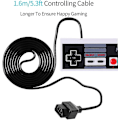 Miniatyrbillede 5 af 5: Klassiske NES-controllere til NES 8-bit underholdningssystem konsol kontrolpanel (2 stk) snngv
