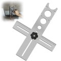 Miniatyrbillede 2 af 5: Justerbar hulfinder, fliseværktøjs lineal fliselokalisator flisevinkelmåler lineal 25/40/45mm,