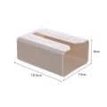 Miniatyrbilde 2 av 5: Uperforert vevsoppbevaringsboks, ikke-merkende vevholder for veggmontering - Hvit, 19,5 x 13 x 8 cm, 2 stk