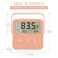 Miniatyrbilde 2 av 5: Frysealarm 2 stk. Digitalt kjøleskapstermometer Alarm Frysetermometer Alarm Høy Lav Temperaturalarm Ekstra Sensor