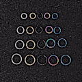 Miniatyrbillede 1 af 2: Twist lukket ring rustfrit stål sømløs ring åben ring øre spænde øre knogle søm 1stk, 6mm-12mm