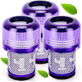 Miniatyrbild 1 av 5: Dyson V12 3-pack filter - Hepa-filter för dammsugare, kompatibel med Dyson V12 Slim Absolute Detect, tvättbart tillbehör