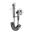 Miniatyrbilde 4 av 5: 1-i-2-ut dobbel kontrollventil Mini multifunksjonskran Mini dusjtrykk Baderomskransett for bidet og dusj-a