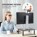 Miniatyrbillede 2 af 6: Computer Monitor Stand med Ventileret Platform, 3 Højdejusterbare Monitor Stand MST003