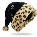 Miniatyrbillede 1 af 5: Sort Julemandshue med Leopardmønster, Julemandshue med Pailletter, Blød Julemandshue til Jul