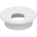 Miniatyrbilde 1 av 4: Skrivebordsgrommet 10 stk Runde innfelte kabelgrommeter 50mm Plastdeksel Grommet Way Kabeloppsamlere for skrivebord (hvit)