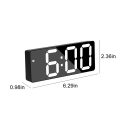 Miniatyrbillede 3 af 5: Ur Smart Digital Vækkeur Til Soveværelser, LED-Skærm, Snooze, Dæmpbar, Temperatur, Dato, 12/24 Timer, Lille Elektronisk Bordur Til Køkken Kontor