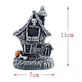 Miniatyrbilde 1 av 3: Jule-Resin Gresskar Spøkelseshus Hexe Spøkelseshus Dekorasjon Nyhet Gaver Lys Opp Gresskar Spøkelseshus (grå)(1stk