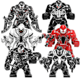 Miniatyrbillede 1 af 5: 6 stk. Venom Big Minifigures Byggesæt Legetøj Sæt Actionfigurer
