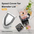 Miniatyrbilde 3 av 5: 2 stk Blenderlokk Erstatning for Ninja, Tutdeksel Blender Toppdeler for Ninja Låsende Lokk 2,1 liter Pi