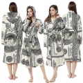Miniatyrbillede 3 af 4: Dollar Pyjamas Hætte Nattkjole Robe Lounge Tøj Flannel Nattkjole