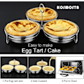 Miniatyrbild 4 av 5: Rostfritt Stål Äggkokare, Perfekt Kokt Ägg Maker, Runda Äggkokare Ringar För Frukost Matlagning Verktyg 3 Kokta Ägg Koppar-AF