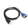 Pikkukuva 3 / 3: HDMI-VGA-sovitinkaapeli VGA-HDMI-sovitin D-sub-HDMI-näyttö 15-napainen sovitin HDMI-uros-VGA-uros liitäntäkaapeli lähetin yksisuuntainen lähetys