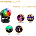 Miniatyrbilde 4 av 5: Mini Lydaktivert Partylys Batteridrevet/USB Bærbar RGB Diskokule Lys DJ Belysning Strobelys 7 Moduser Scene Par Lys for Bil Hjem Rom