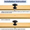 Miniatyrbild 5 av 5: Vintage Cabinet Handles Black 20-pack 30mm Durable Kitchen Knobs[D]