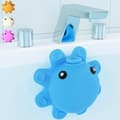 Badekar overløpsavløpsdeksel, badekaravløpsdeksel, silikon badekar overløpsdeksel med sugekoppforsegling Blue