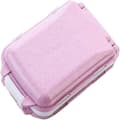 1-pack Trelagers Liten Pillerask Vetestrå Miljövänlig Förseglad Behållare Giftfri Bärbar Mini Medicindispenser Förvaringslåda (rosa)