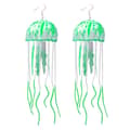 Silikonmaneter örhängen Unika Lätta Maneter Dangle Drop Örhängen Gräsgrön Grass green
