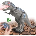 Fjärrkontroll Dinosaurieleksaker, LED-ljus Upplyst Gående T-Rex