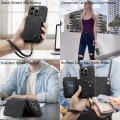 Miniatyrbild 7 av 11: CaseMe C20 Series läderfodral till iPhone 14 Pro, svart svart
