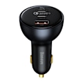Miniatyrbild 2 av 11: Baseus 2xUSB-C+USB billaddare, QC, PD, 160W, svart
