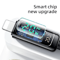 Miniatyrbild 4 av 8: McDodo CA-881 USB-C-Lightning-kabel, LED-display, QC4.0,5A,1.2m