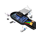 Miniatyrbild 2 av 7: McDodo CA-4673 Vinklad Lightning kabel, LED, 2A, 1.8m, svart