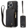 Miniatyrbild 2 av 11: CaseMe C20 Series läderfodral till iPhone 14 Pro, svart svart