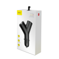Miniatyrbild 2 av 10: BASEUS billaddare, 2xUSB, 1xSocket, svart