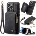Miniatyrbild 1 av 11: CaseMe C20 Series läderfodral till iPhone 14 Pro, svart svart