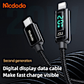 Miniatyrbild 3 av 8: McDodo CA-881 USB-C-Lightning-kabel, LED-display, QC4.0,5A,1.2m