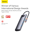 Miniatyrbild 10 av 10: Baseus BS-OH066 Metal Gleam Series USB-C hubb, 4xUSB-A