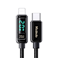 Miniatyrbild 1 av 8: McDodo CA-881 USB-C-Lightning-kabel, LED-display, QC4.0,5A,1.2m
