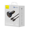 Miniatyrbild 5 av 11: Baseus 2xUSB-C+USB billaddare, QC, PD, 160W, svart