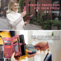 Miniatyrbild 3 av 10: CaseMe 008 Series läderfodral till Samsung S22, röd röd