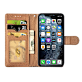 Miniatyrbild 8 av 8: Läderfodral med ställ/kortplats leopard guld, iPhone 11 Pro guld