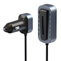 Miniatyrbild 3 av 7: Billaddare med förlängare, 4xUSB+ 2xUSB-C, QC3.0, PD, 65.5W svart