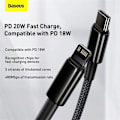 Miniatyrbild 6 av 8: Baseus Tungsten Gold USB-C till Lightning, PD, 20W, 2A, 1m