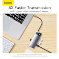 Miniatyrbild 6 av 10: Baseus BS-OH066 Metal Gleam Series USB-C hubb, 4xUSB-A