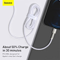 Miniatyrbild 9 av 11: Baseus Cafule USB-C till Lightning datakabel, PD, 20W, 2m, vit