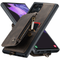 Miniatyrbild 4 av 11: CaseMe C20 Series läderfodral till Samsung S22 Ultra, brun brun