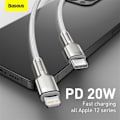 Miniatyrbild 11 av 11: Baseus Cafule USB-C till Lightning datakabel, PD, 20W, 2m, vit