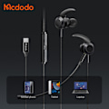 Miniatyrbild 7 av 9: McDodo HP-1340 USB-C In Ear gaminghörlurar, 2 mikrofoner, 1.2m