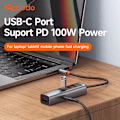 Miniatyrbild 4 av 6: McDodo HU-112 USB-C hubb, 4xUSB3.0+USB-C, PD, 100W
