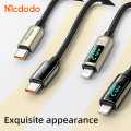 Miniatyrbild 6 av 8: McDodo CA-881 USB-C-Lightning-kabel, LED-display, QC4.0,5A,1.2m
