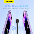 Miniatyrbild 7 av 11: Baseus Pudding USB-C till Lightning-kabel, 20W, svart